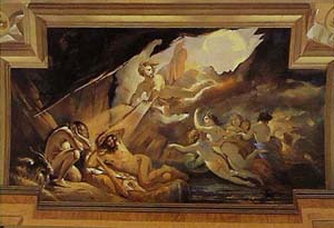 Cherubino Cornienti, Prometheus Regenerating the Human Beings, fresco, Villa Testori, Garlate, LC